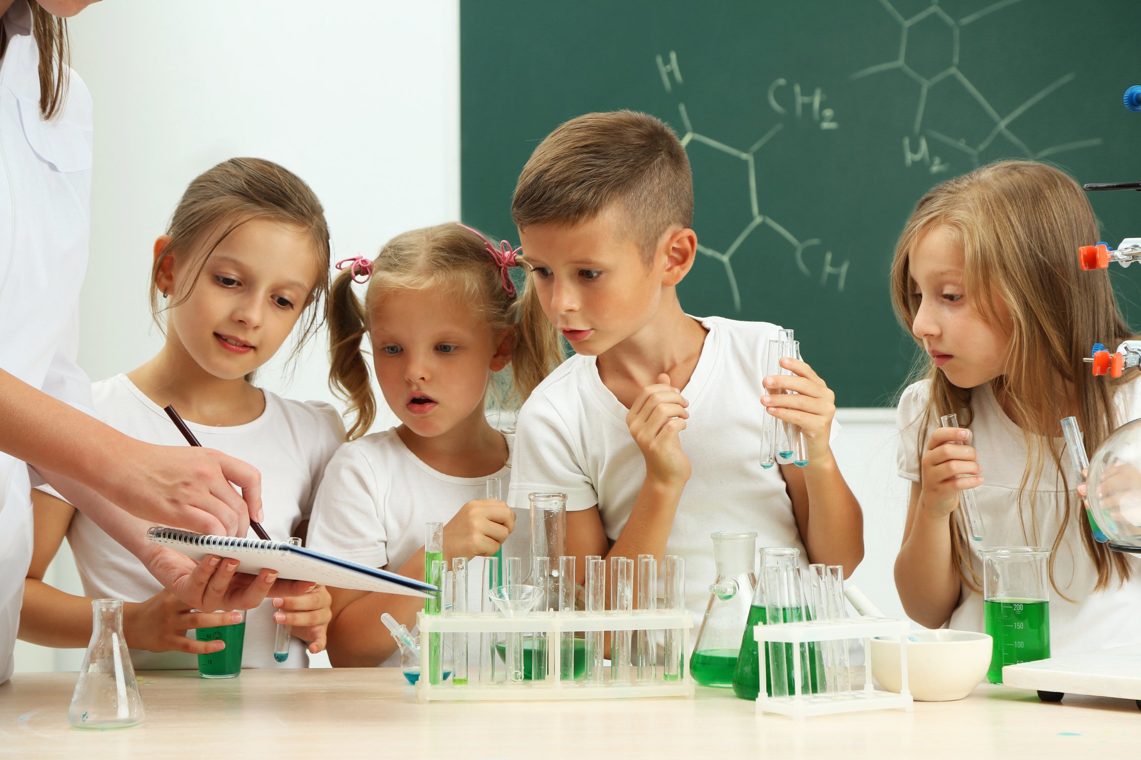 Kids Learning Chemistry in Class